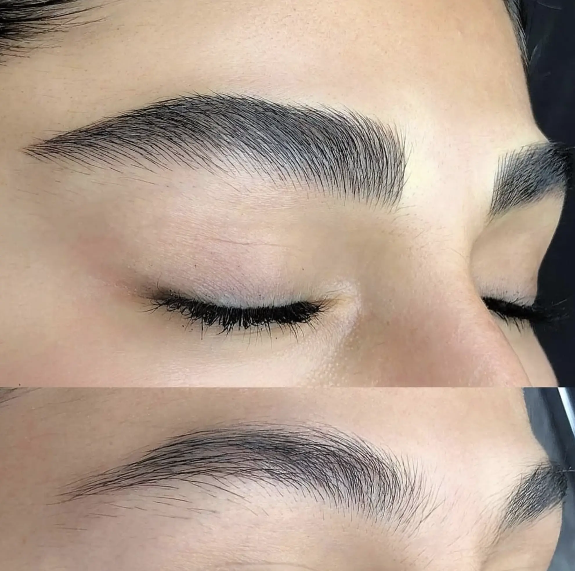 eyebrow tattoo before and after